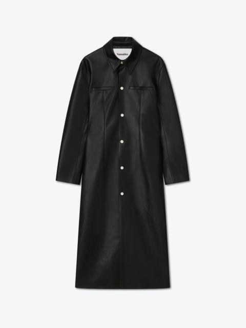 IVAN - Regenerated leather coat - Black