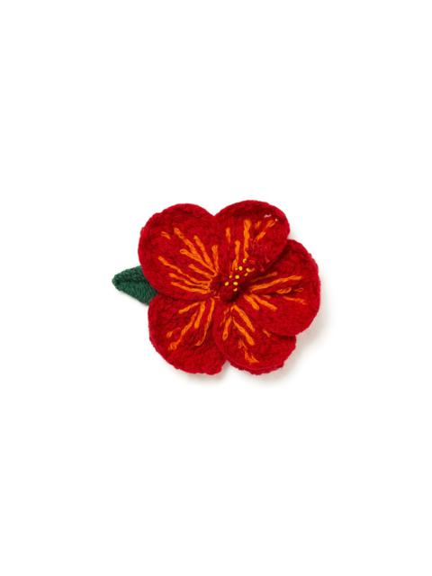 Alanui Hibiscus Embroidered Brooch