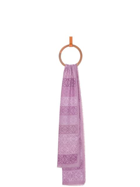 Loewe Anagram lines scarf in wool, silk and cashmere