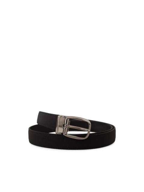 Dolce & Gabbana grosgrain logo-buckle belt