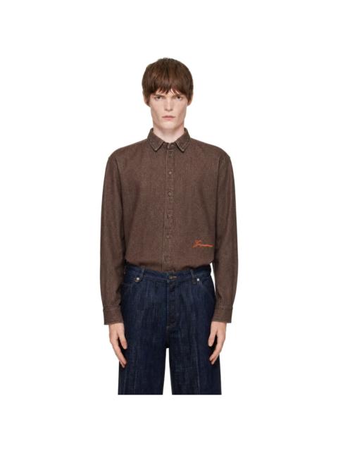 JACQUEMUS Brown 'The de-Nîmes Simon' Denim Shirt