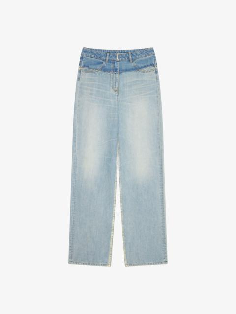 Givenchy OVERSIZED JEANS IN DENIM WITH STITCHING DETAILS