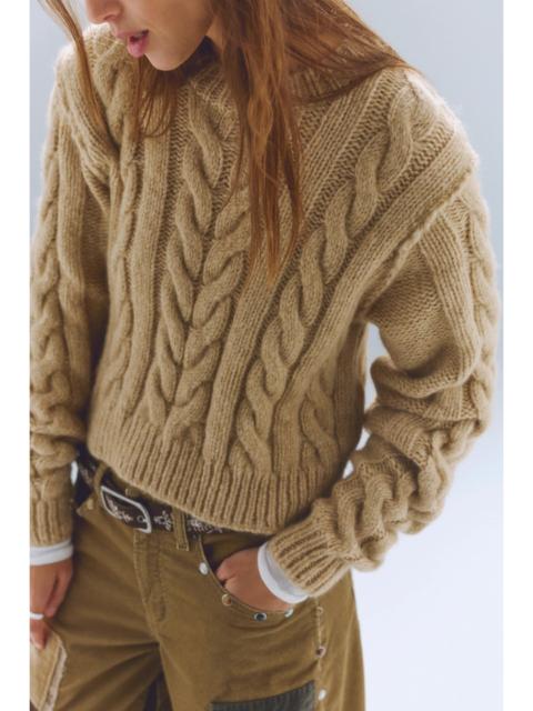 FREE PEOPLE Riley Cable Knit Pullover