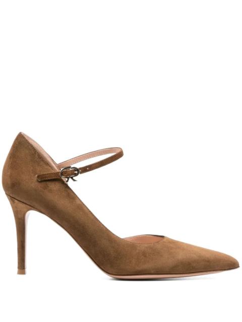 パンプス Gianvito Rossi SUEDE DECOLLETE T.085 Gianvito Rossi Suede Pumps | forward | REVERSIBLE