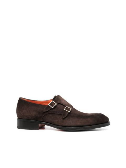 bucked suede monk shoes