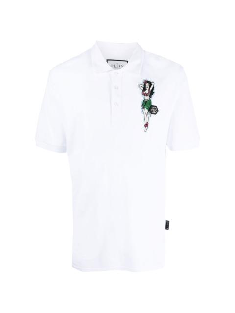 Hawaii embroidered cotton polo shirt