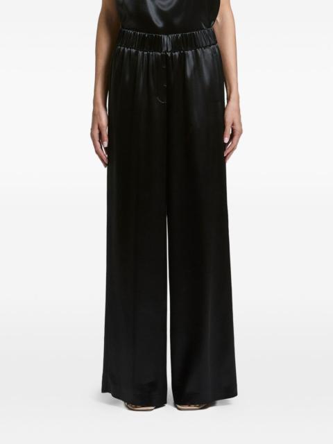 PESERICO Aurea satin-finish elasticated-waistband trousers