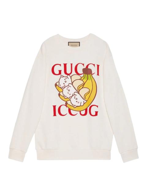 GUCCI x Bananya mirrored logo print sweatshirt