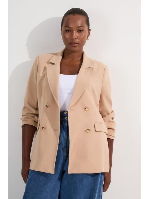 KAREN MILLEN Plus Size Compact Essential Tailored Double Breasted Blazer