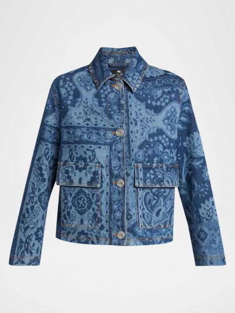 Etro Jacquard Denim Jacket