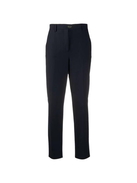 FERRAGAMO Gancini-plaque straight-leg trousers