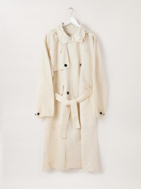 Lemaire HOODED DOUBLE BREASTED PARKA
POLYAMIDE LINEN COTTON