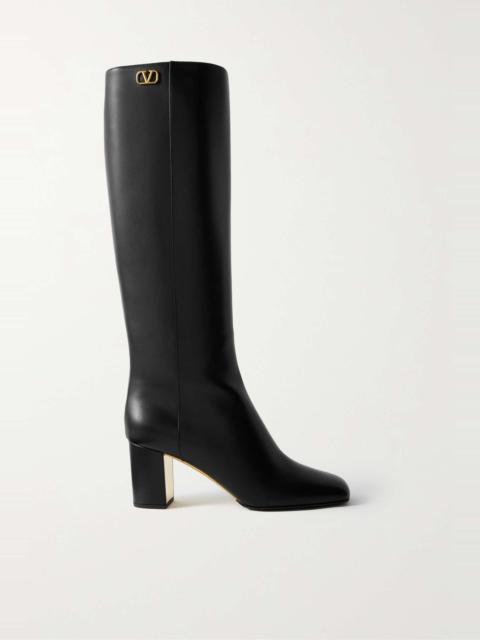 Valentino Garavani VLOGO leather knee boots