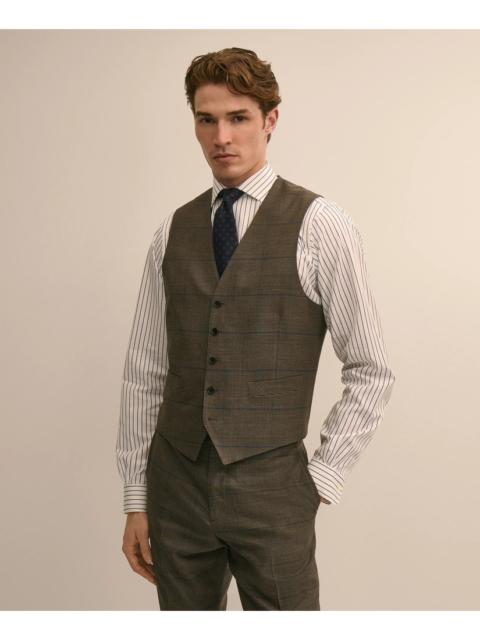 Brooks Brothers Brooks Brothers Explorer Collection Overcheck Glen-Plaid Wool Vest
