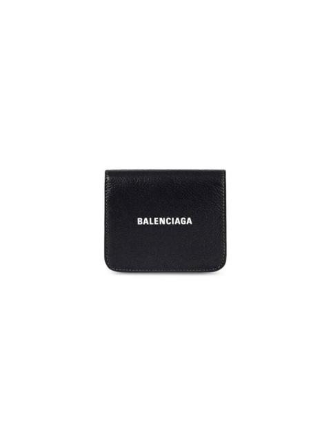 BALENCIAGA Cash Flap Coin And Card Holder in Black