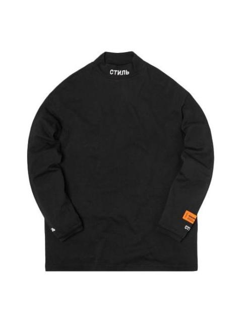 Heron Preston Men's HERON PRESTON High Collar Long Sleeves Black HMAB010S209130111001