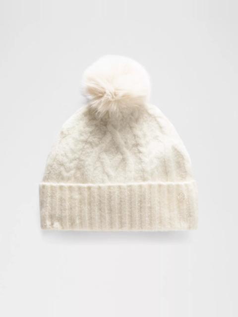 lululemon Alpaca Wool-Blend Cable-Knit Fleece-Lined Pom Beanie