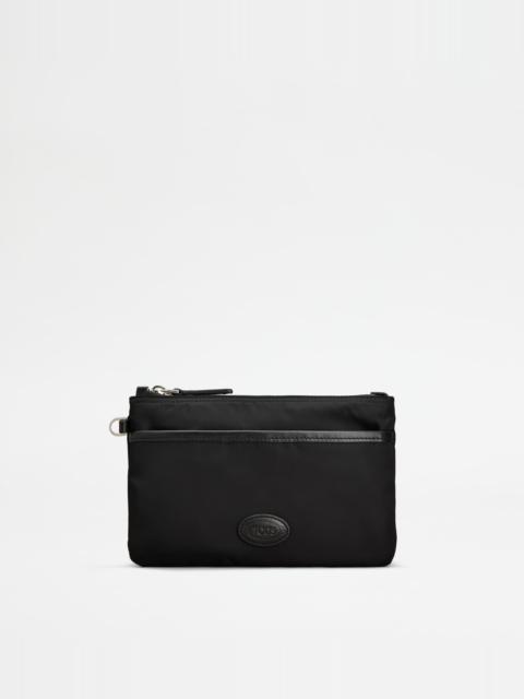 Tod's POUCH IN FABRIC MICRO - BLACK
