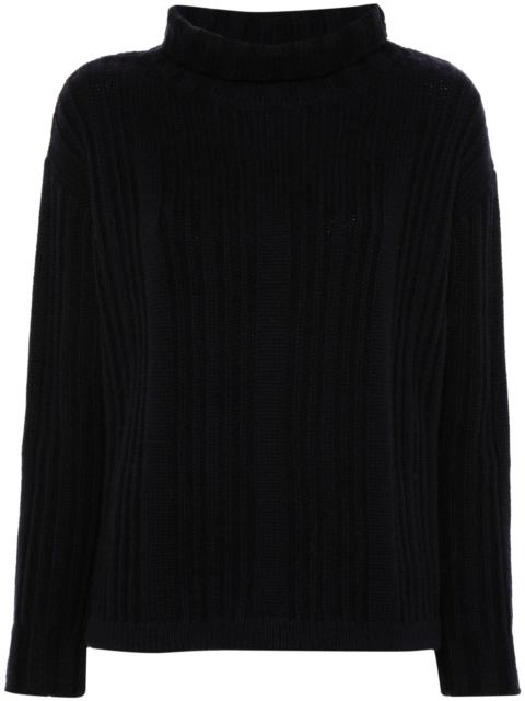 Rib-Knit Roll-Neck sweater