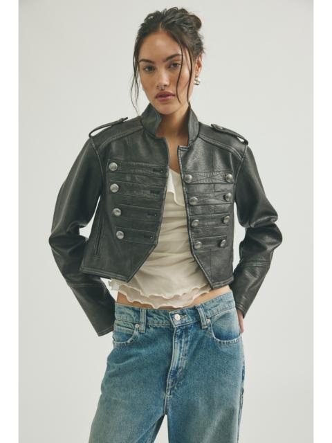 FREE PEOPLE Ryland Vegan Leather Band Jacket