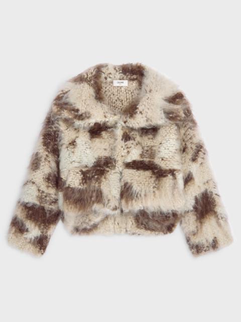 CELINE jacket IN fluffy wool