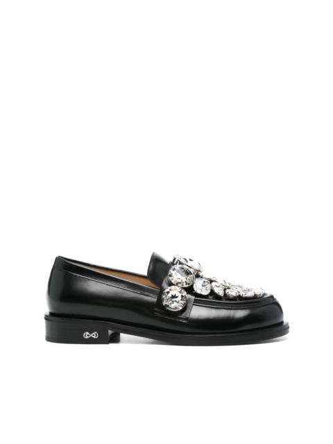 MACH & MACH 크리스탈-embellished loafers