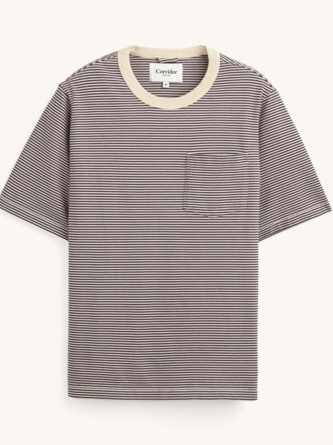 Corridor STRIPE TEE - PLUM