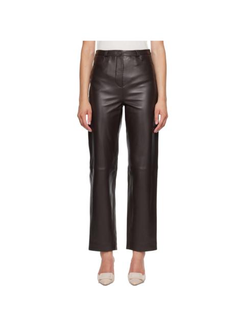Loulou de Saison Brown COBE LDS Leather Trousers