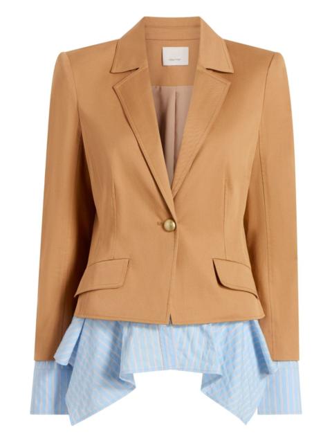 Cinq à Sept Shilo ruffled-hem single-breasted jacket