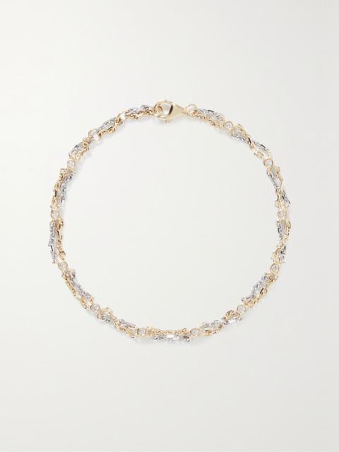 Yvonne Léon 18-karat white and yellow gold diamond bracelet Gold