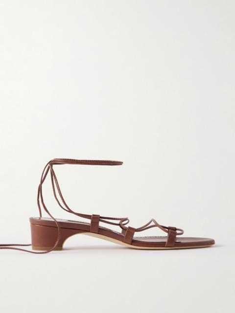 Manolo Blahnik Dellasan 30 leather sandals Brown