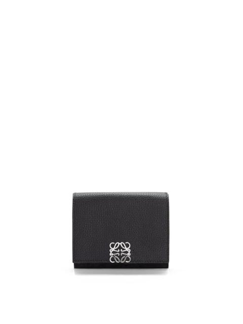 Loewe Anagram trifold wallet in pebble grain calfskin