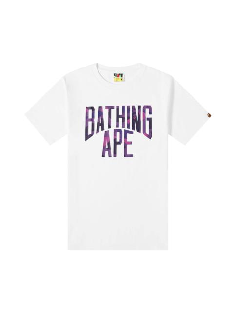 BAPE Color Camo A NYC Logo Tee 'White/Purple'