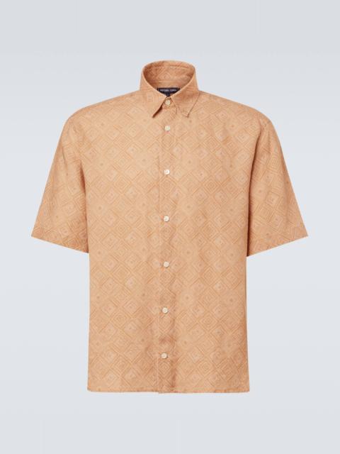 FRESCOBOL CARIOCA Castro printed linen bowling shirt