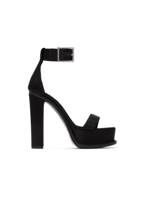 Alexander McQueen Black Platform Heeled Sandals