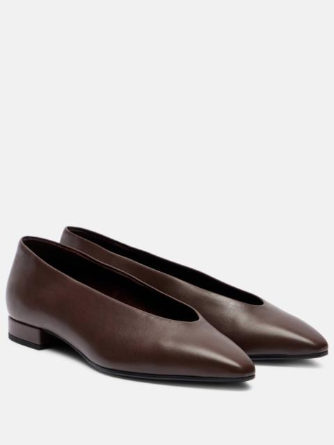 Loro Piana Rebecca leather ballet flats