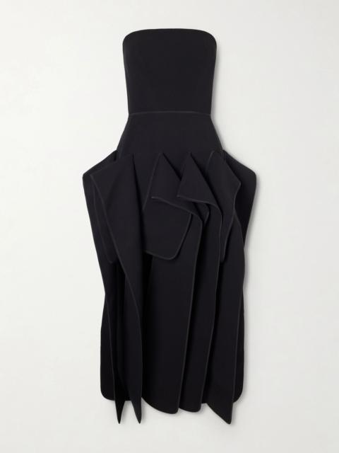 MATICEVSKI Breakout strapless crepe midi dress Black