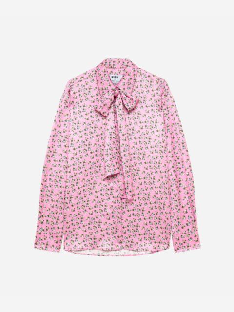 MSGM Printed shirt with scarf