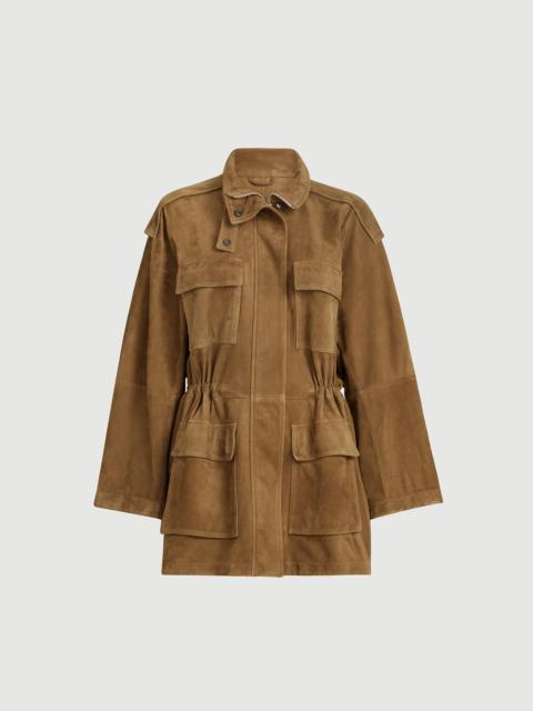 Brunello Cucinelli Suede safari jacket with monili