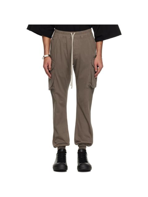 Rick Owens DRKSHDW Gray Hollywood Mastodon Cut Cargo Pants