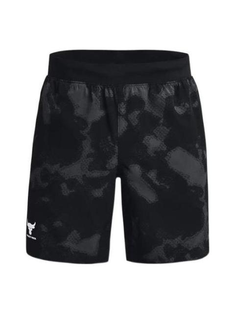 Under Armour Under Armour Project Rock Woven Camo Printed Shorts 'Black' 1377438-001