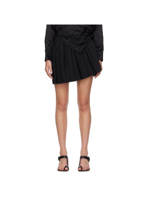 MM6 Maison Margiela Black Pleated Miniskirt