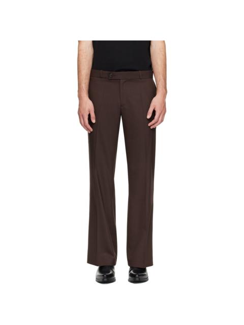 ERNEST W. BAKER Brown Loose Fit Flare Trousers