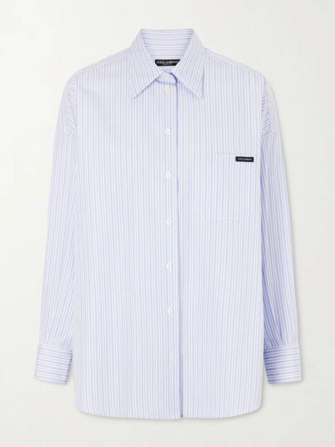 Dolce & Gabbana Striped Cotton-poplin Shirt