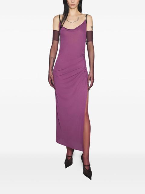 MUGLER side-split midi dress
