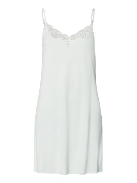 HANRO Natural Elegance Lace Trim V-Neck Chemise
