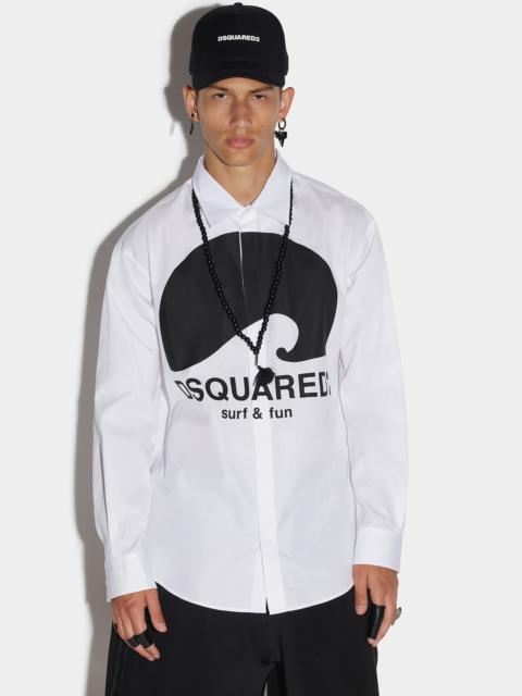 DSQUARED2 D2 SURF&FUN DROPPED SHOULDER SHIRT