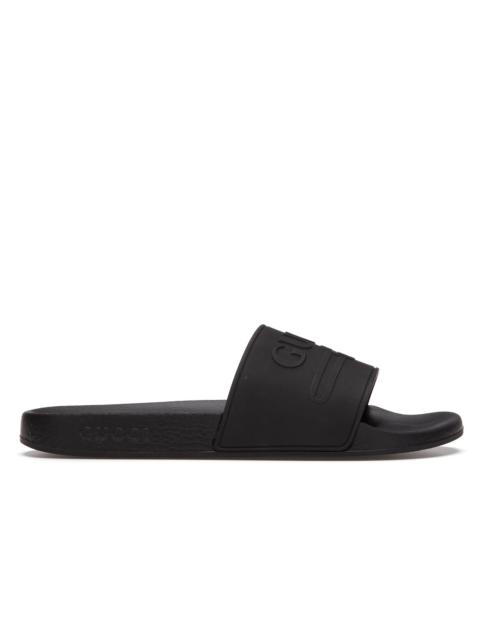 GUCCI Gucci logo rubber slide sandal 