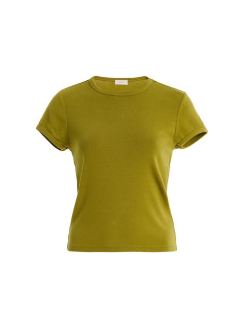 DONNI. Baby Ribbed Cotton Top green