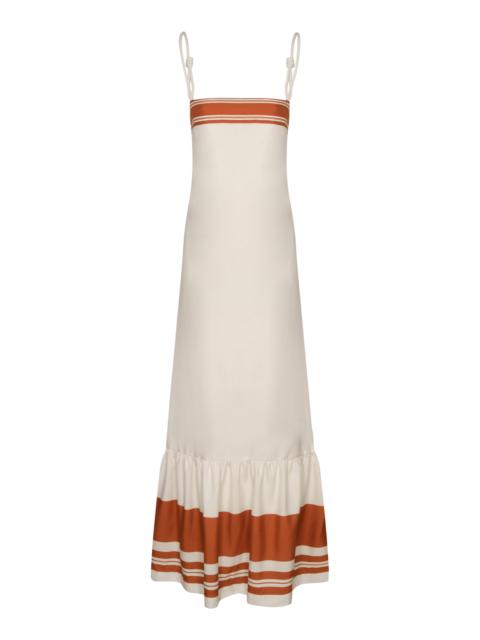 ANDRES OTALORA Mis Raices Poplin Maxi Dress stripe